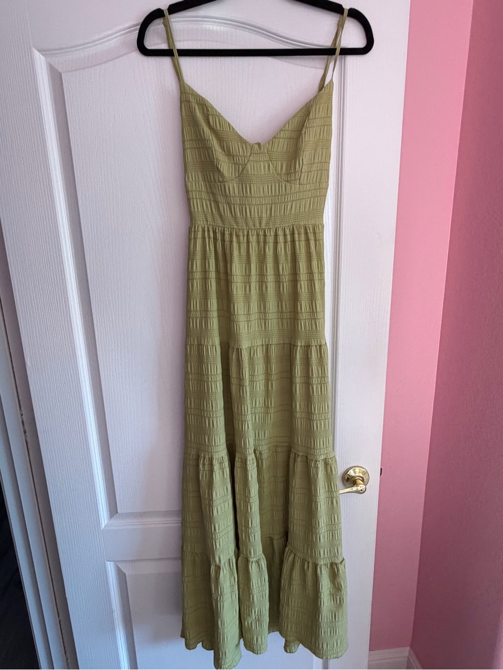Green maxi dress